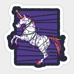 Unicorn Christmas Sticker